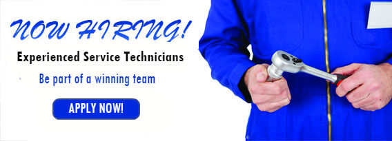 Now Hiring Experienced Service Technicians
